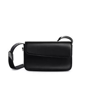 Il Bisonte Baggu Leather Crossbody Bag in Black